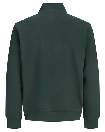 Jack & Jones - JJESoho Quarter Zip Sweatshirt - Scarab